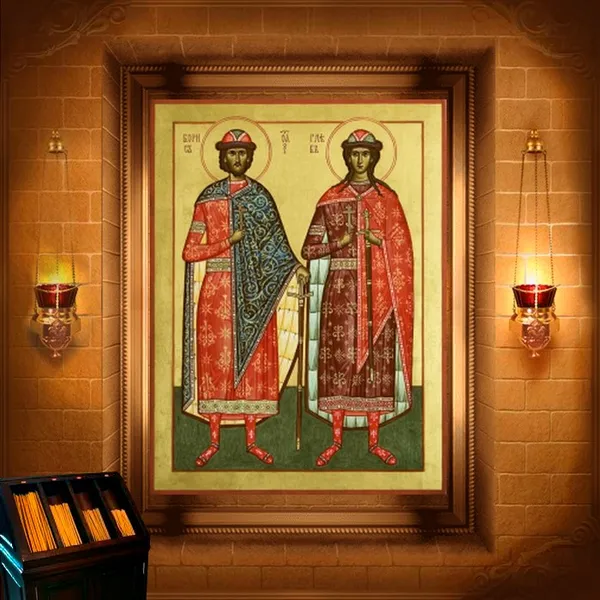 Борис і Гліб, у Святому Хрещенні Роман і Давид (1072 і 1115)